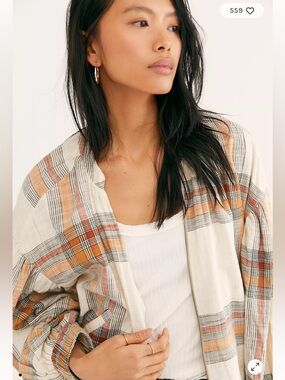 Mattie Plaid Bomber Jacket Size S